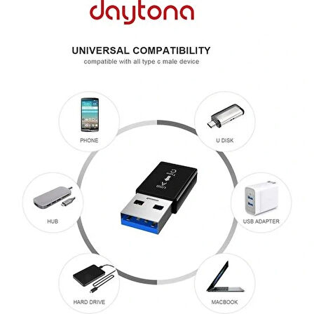 Daytona Ads-613 Usb 3.1=>tip-c 10 Gbps Gen2