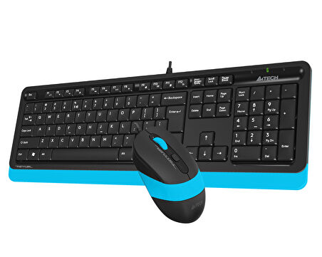 A4 Tech F1010 Q Usb Mavi Tr Mm Klavye+optik Mouse