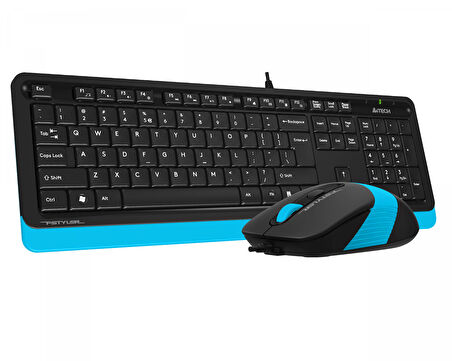 A4 Tech F1010 Q Usb Mavi Tr Mm Klavye+optik Mouse