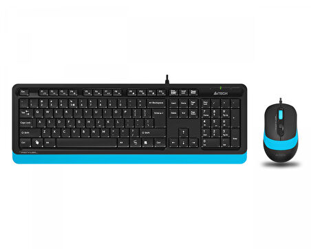 A4 Tech F1010 Q Usb Mavi Tr Mm Klavye+optik Mouse