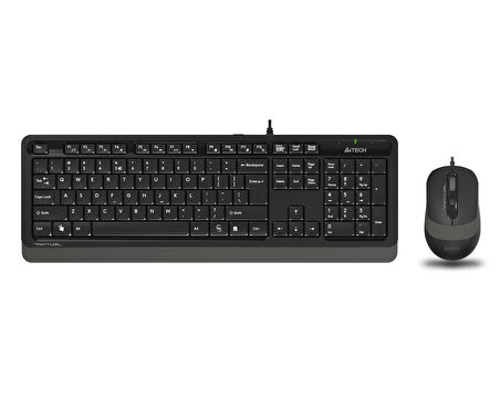 A4 Tech F1010 Q Usb Gri Tr Mm Klavye+optik Mouse