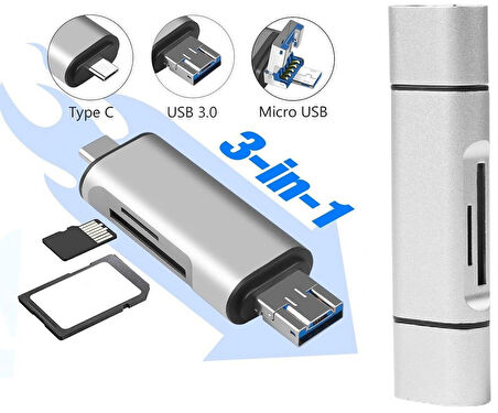Daytona Ads-103 Tip-c=>usb3.0 Otg Veri +kart