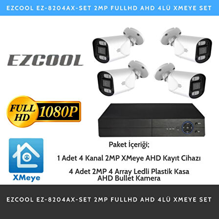Ezcool Ez-8204ax-set 2mp Fullhd Ahd 4lü Xmeye Set