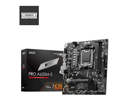 Msı Pro A620m-b Am5 Ddr5 6800(oc) Hdmı Vga M.2 Usb3.2 Jargb V2 Matx