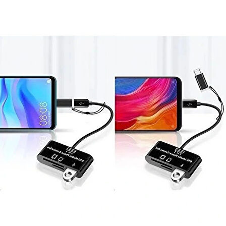 Daytona A5256 Tip-c=>3'lü Micro Usb+sd+msd Otg