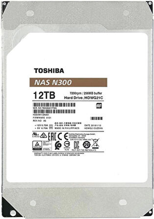 12tb Toshıba N300 7200rpm Sata 256mb Hdwg51cuzsva
