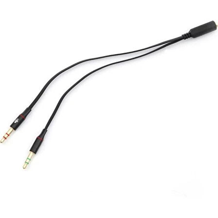 Qport Q-a12  3.5" Aux Splitter Kulaklık Ve Microfo