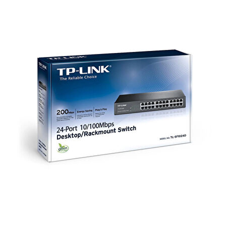 Tp-lınk Tl-sf1024d 24 Port 10/100 Metal Kasa Rackmount Swıtch