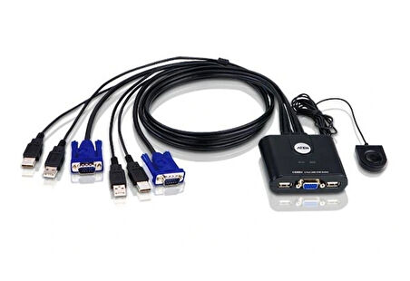 Aten-cs22u 2'li Otomatik Usb Kvm Switch Kablolarıy