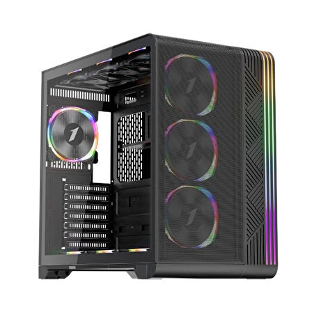 1st Player Vt7 Siyah 850w 80+ Sılver Atx 3.1 Argb 4x12cm Fan Temperli Cam Usb 3.0 Atx Kasa