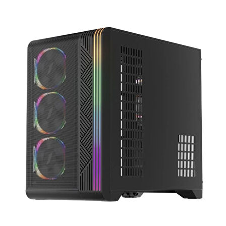 1st Player Vt7 Siyah 850w 80+ Sılver Atx 3.1 Argb 4x12cm Fan Temperli Cam Usb 3.0 Atx Kasa