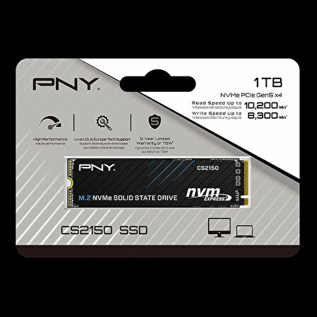 Pny Cs2150 1tb 10200/8300 Mb/s M.2 Nvme Ssd (m280cs2150-1tb-tb)