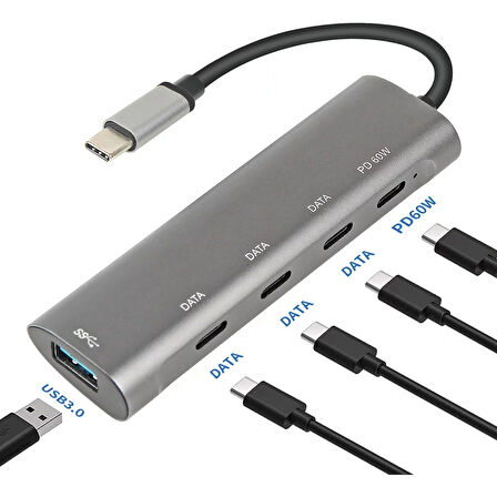 Daytona Fc25 5'li Usb Type-c Docking Station