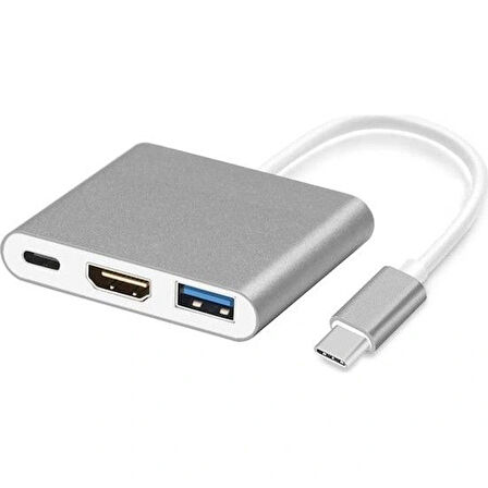 Daytona Fc-01 3'lü Usb C Hub=>pd+hdtv+usb Adaptör