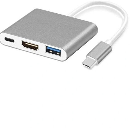 Daytona Fc-01 3'lü Usb C Hub=>pd+hdtv+usb Adaptör