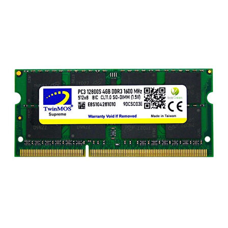 4 Gb Ddr3 1600mhz Twınmos 1.5 Nb Mdd34gb1600n