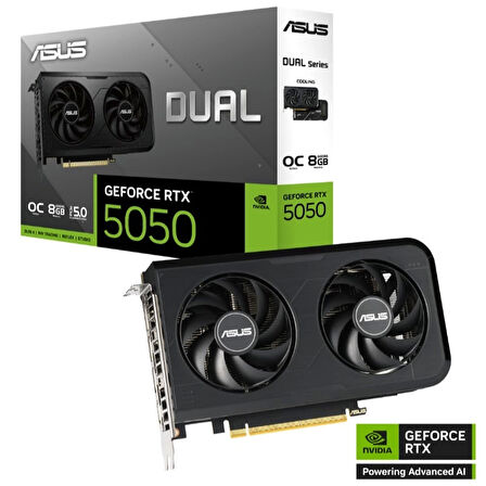 Asus Geforce Dual-rtx5050-o8g 8gb Gddr6 128bıt 1xhdmı 3xdp Ekran Kartı