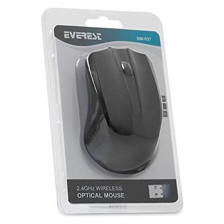 Everest Sm-537 Kablosuz Usb Sıyah 2.4ghz Mouse