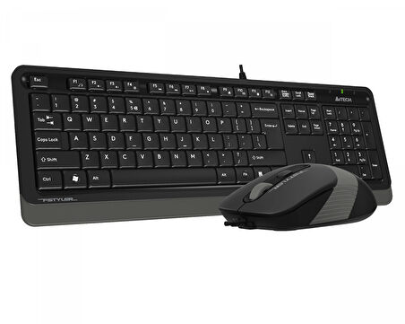 A4 Tech F1010 Q Usb Gri Tr Mm Klavye+optik Mouse