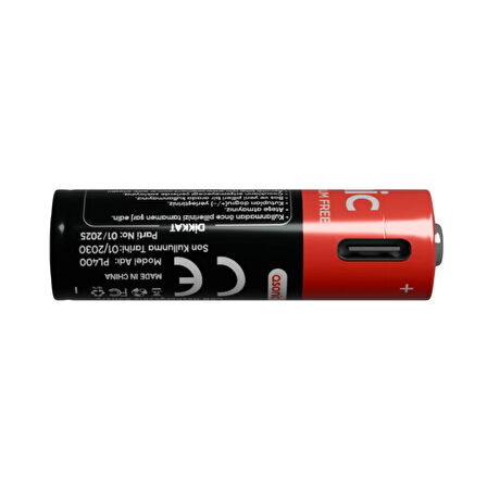 Asonıc Pl400, Aaa, Şarjlı Pil, 1.5volt, 400mah/750mwh, Type-c İle Kolay Şarj,  2 Li Paket (usb To Type-c Kablo Hediye)