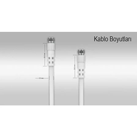Inca Iuk-2tm  2m F Konnektörlü Uydu Anten Kablosu,