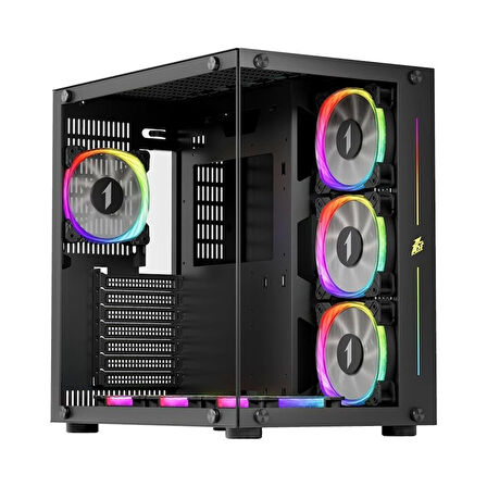 1st Player Sp8 Siyah 750w 80+ Sılver Atx 3.1 Argb 7x12cm Fan Temperli Cam Usb 3.0 Atx Kasa