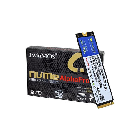 2 Tb Twınmos M.2 Pcıe Nvme 3600/3250 Nvme2tb2280ap