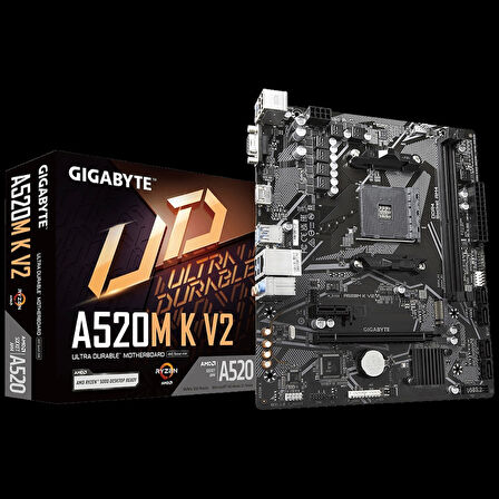 Gıgabyte A520m K V2 Ddr4 5100mhz(oc) Hdmı M.2 Matx Am4
