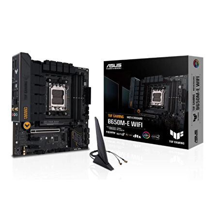 Asus Tuf Gamıng B650m-e Wıfı Ddr5 6400mhz 1xhdmı 2xdp 2xm.2 Usb 3.2 Matx Am5(amd Am5 9000/8000/7000 Serileri İle Uyumlu)