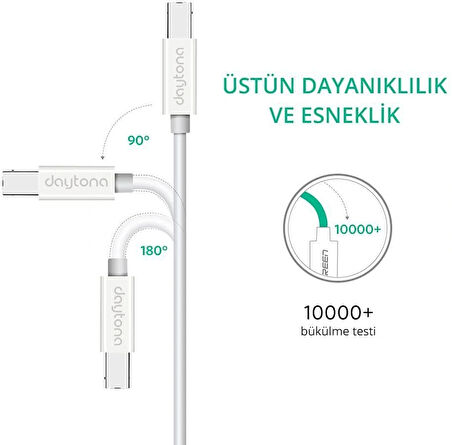 Daytona Tb1-2-1  1m Tip-c =>usb B Çevirci Kablo
