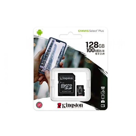 128 Gb Kıngston Canvas Select Plus Mıcro Sd Card Cl10 Sdcs2/128gb