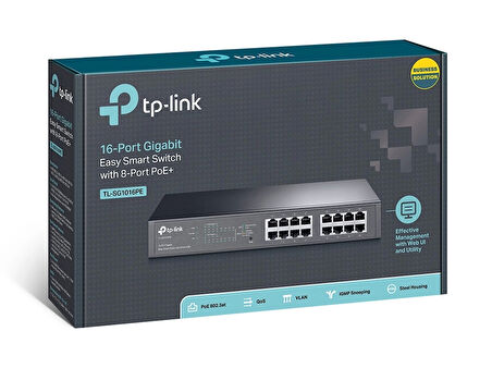 Tp-lınk Tl-sg1016pe 16port 10/100/1000 Yönetilebilir Poe Swıtch