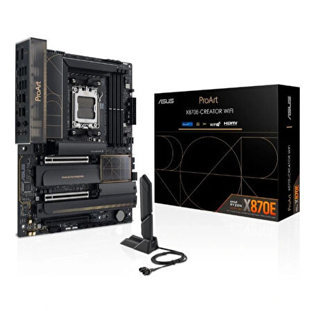 Asus Proart X870e-creator Wıfı Ddr5 8000mt/s 1xhdmı Type-c 4xm.2 Atx Am5 (amd Am5 9000/8000/7000 Serileri İle Uyumlu)
