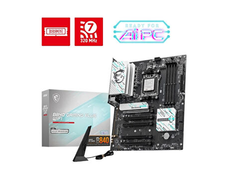 Msı B840 Gamıng Plus Wıfı Am5 Ddr5 8000(oc)mhz Atx Gaming (oyuncu) Anakart