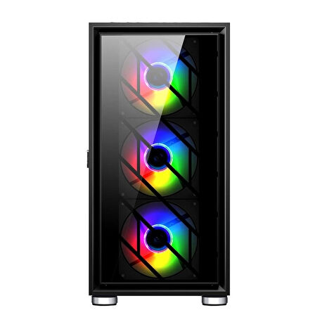 1st Player Ar7-g Siyah 750w 80+ Sılver Atx 3.1 Argb 4x12cm Fan Temperli Cam Usb 3.0 Atx Kasa
