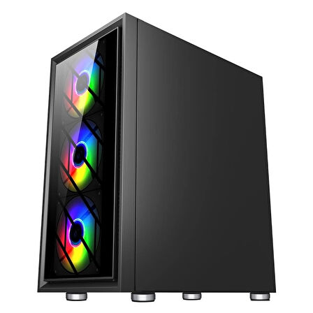1st Player Ar7-g Siyah 750w 80+ Sılver Atx 3.1 Argb 4x12cm Fan Temperli Cam Usb 3.0 Atx Kasa