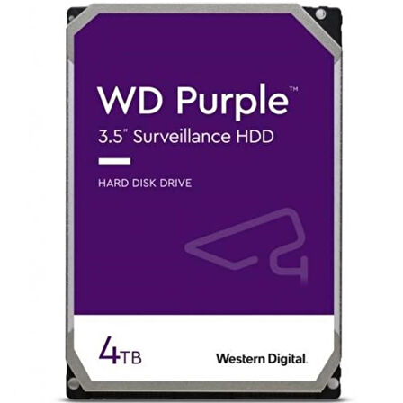 4 Tb Wd 3.5 Purple Sata3 5400rpm 256mb 7/24 Guvenlık Wd43purz (3 Yıl Resmı Dıst Garantılı)