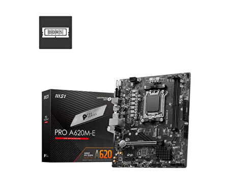 Msı Pro A620m-e 6400mhz(oc) M.2 Hdmı Vga Matx Am5