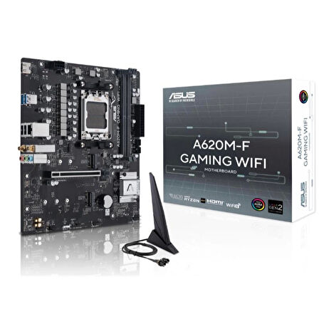 Asus A620m-f Gamıng Wıfı6 Ddr5 8000mhz 1xhdmı 2xm.2 Am5 (amd Am5 9000/8000/7000 Serileri İle Uyumlu)