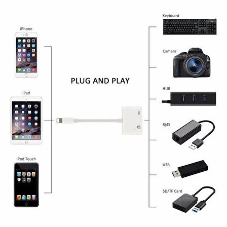 Daytona Nk101 İphone Lightning=>sd+micro Sd Çeviri