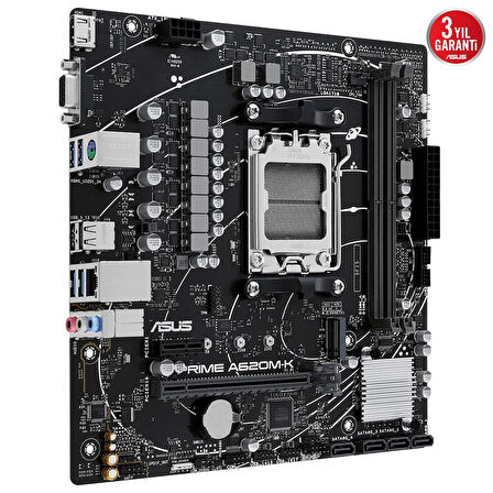 Asus Prıme A620m-k Ddr5 6400+(oc) Hdmı Vga M.2 Am5
