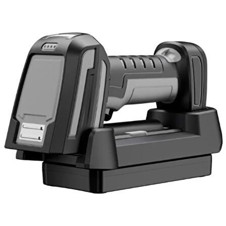 Perkon Tıger Rs56 2d 2.4ghz 300m + Bt+usb Kablosuz Ultra Dayanıklı Ip67 Endüstriyel Barkod Okuyucu + Cradle