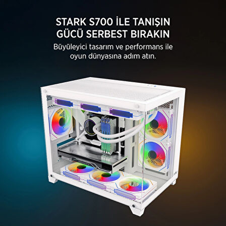 James Donkey Stark S700 750w Beyaz Gamıng Kasa