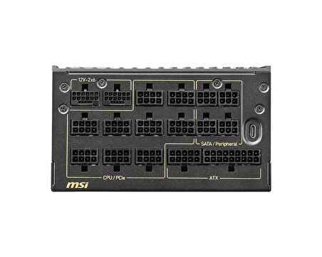 Msı Meg Aı1600t Pcıe5 1600w80+ Tıtanıum Fulmodular