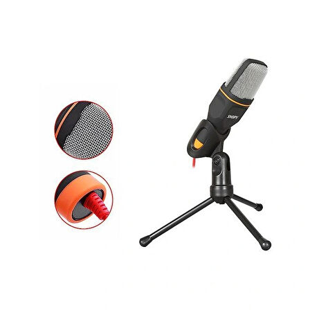 Snopy Sn-340m Masa Üstü Siyah Led Mikrofon