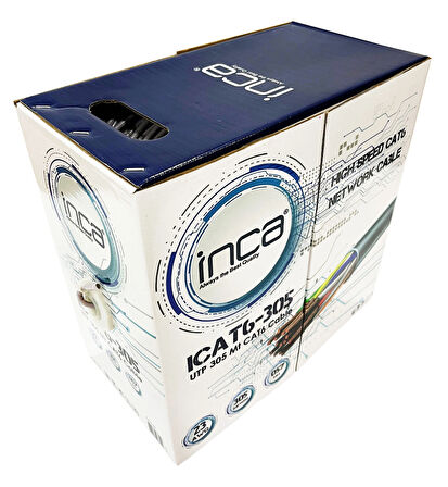 Inca Icat6-305m 305m Cat6 Utp 23 Awg Kablo,gri