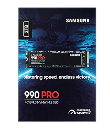 2tb Samsung 990 Pro 7450/6900mb/s M.2 Nvme Mz-v9p2t0bw (resmi Distribütör Garantili)