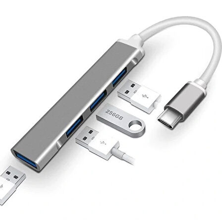 Daytona C-809 Tip-c =>4 Usb 3.0 Hub,5gbps,pc/mac