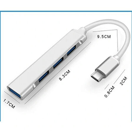 Daytona C-809 Tip-c =>4 Usb 3.0 Hub,5gbps,pc/mac