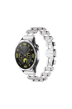 Galaxy Watch Uyumlu Fuchsia  46mm DNKR-05 22mm Metal Kordon
